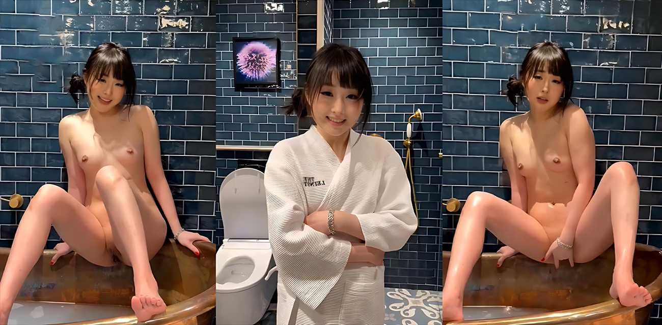 顶级网黄女神【噗噗】全裸自慰挑逗，口交深吞浴缸后入爆操狂野肛交高潮内射